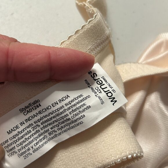 WARNER'S SOFT WIRELESS COMFORT WITH STRETCH BRA SIZE 42C - NEW!!!! - Picture 12 of 12